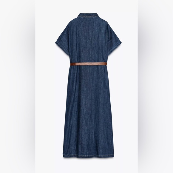 ZARA Z1975 BELTED DENIM MIDI DRESS
Color: Blue * Size: S - Picture 3 of 4